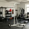 2-in-1 Heavy Duty Punching Bag Stand: Adjustable Height Freestanding Rack with Weighted Base & Speed Bag for Home Gym Training