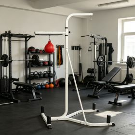 2-in-1 Heavy Duty Punching Bag Stand: Adjustable Height Freestanding Rack with Weighted Base & Speed Bag for Home Gym Training