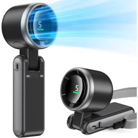 Portable Handheld Turbo Fan, 5 Gear Wind,2500mAh Battery Operated, Up To 10 Working Hours, 3 IN 1 Hand Fan Rechargeable With Air Turbo Tech (Option: Default)