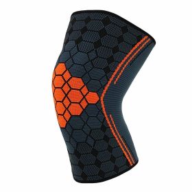 Double Strap Compression Knee Pads For Basketball Cycling (Option: Orange without straps-S)