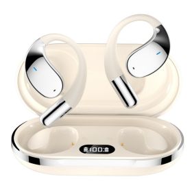 Portable Sports Hanging Ear Bluetooth Earphones (Option: Beige-Neutral Normal Version)