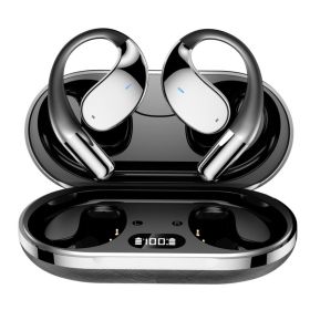 Portable Sports Hanging Ear Bluetooth Earphones (Option: Black-AI Translation Upgrade Version)
